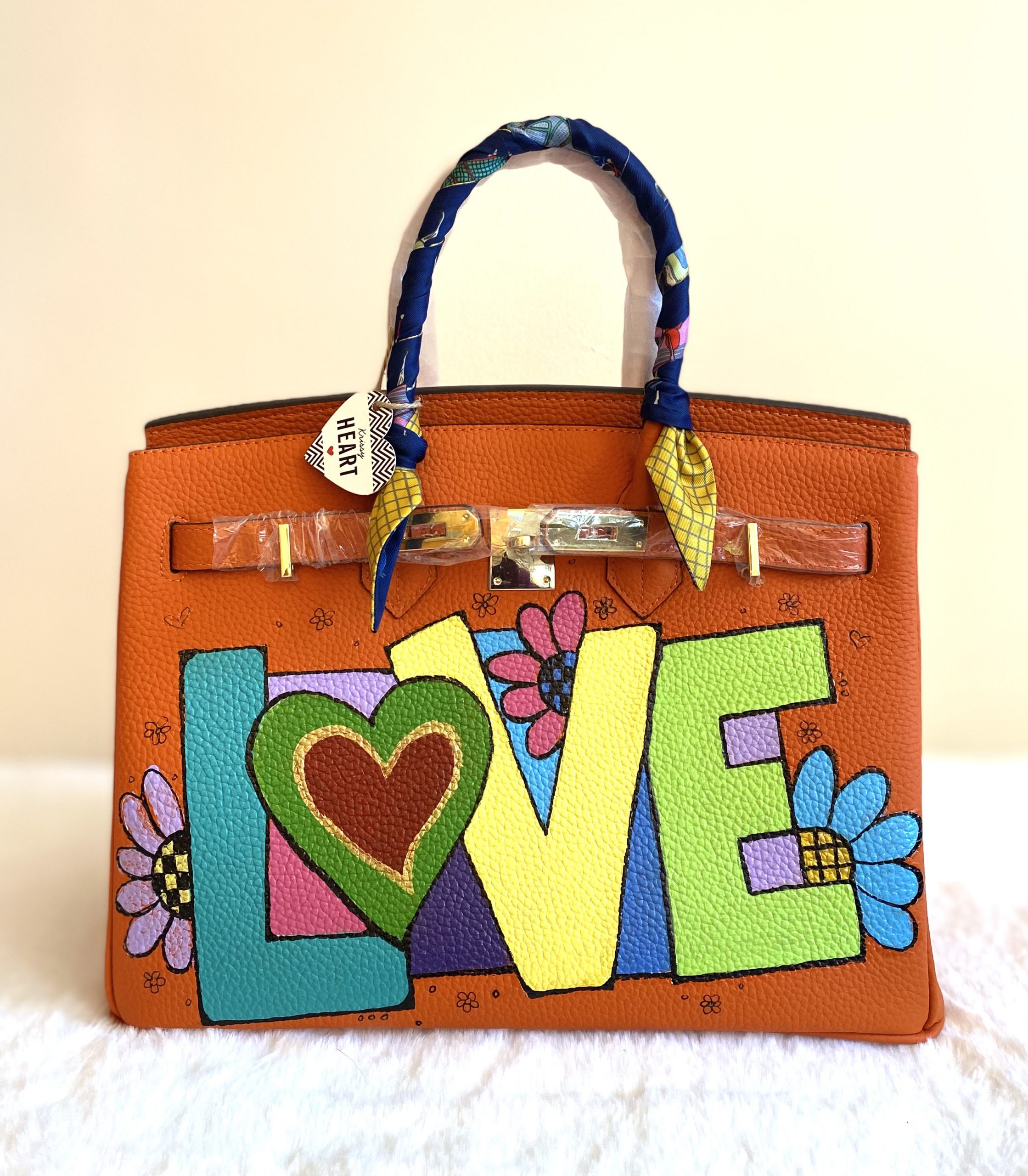 Orange LOVE Bag – Krissy Heart